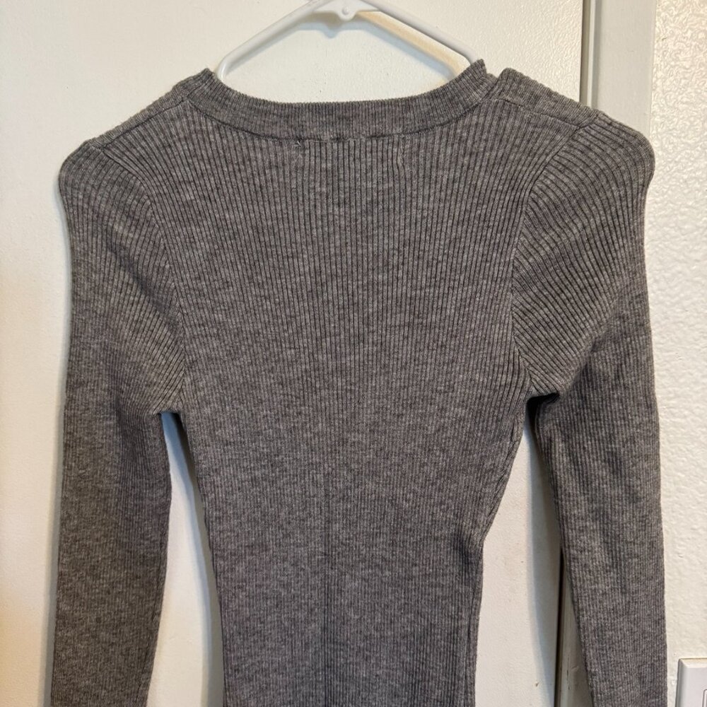 Naked Wardrobe Ribbed Long Sleeve Dress NWT - Picture 3 of 5